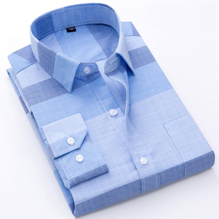 all in one place בגדי גברים Formal Men's Printed Plaid Dress Shirt Long Sleeve Social Fashion Tops Office Soft Quality Regular Fit Work Smart Casual Shir