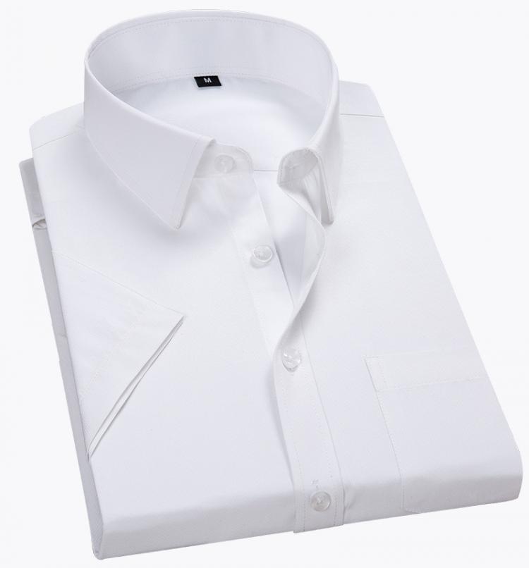 all in one place בגדי גברים Quality Summer Men Shirt Short Sleeved Solid Twill Formal Business White Camisa Masculina Men Social Shirts 4XL 5XL 6XL 7XL 8XL