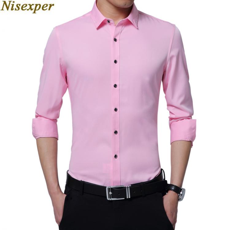 all in one place בגדי גברים 2018 New Arrival Man's Shirt Long Sleeve Autumn New Fashion Designer Good Quality Solid Shirt Slim Fit Business Shirts