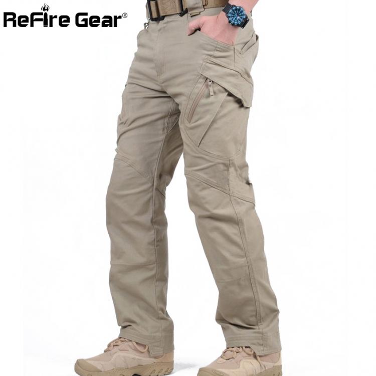 all in one place בגדי גברים IX9 City Tactical Cargo Pants Men Combat SWAT Army Military Pants Cotton Many Pockets Stretch Flexible Man Casual Trousers XXXL