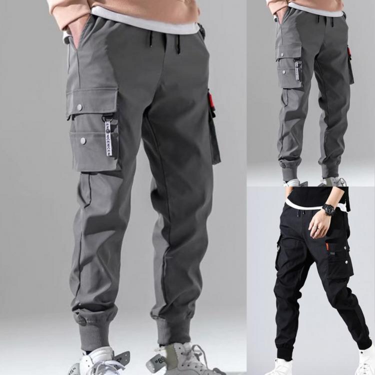 all in one place בגדי גברים Hot！Autumn Men Pants Hip Hop Harem Joggers Pants 2021New Male Trousers Mens Solid Multi-pocket Cargo Pants Skinny Fit Sweatpants