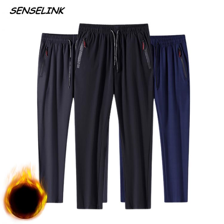 all in one place בגדי גברים 2021 New Autumn Winter Men Fleece Outdoor Pants Warm Joggers Fitness Sports Trousers Casual Fashion Hiking Plus Size Pants Men
