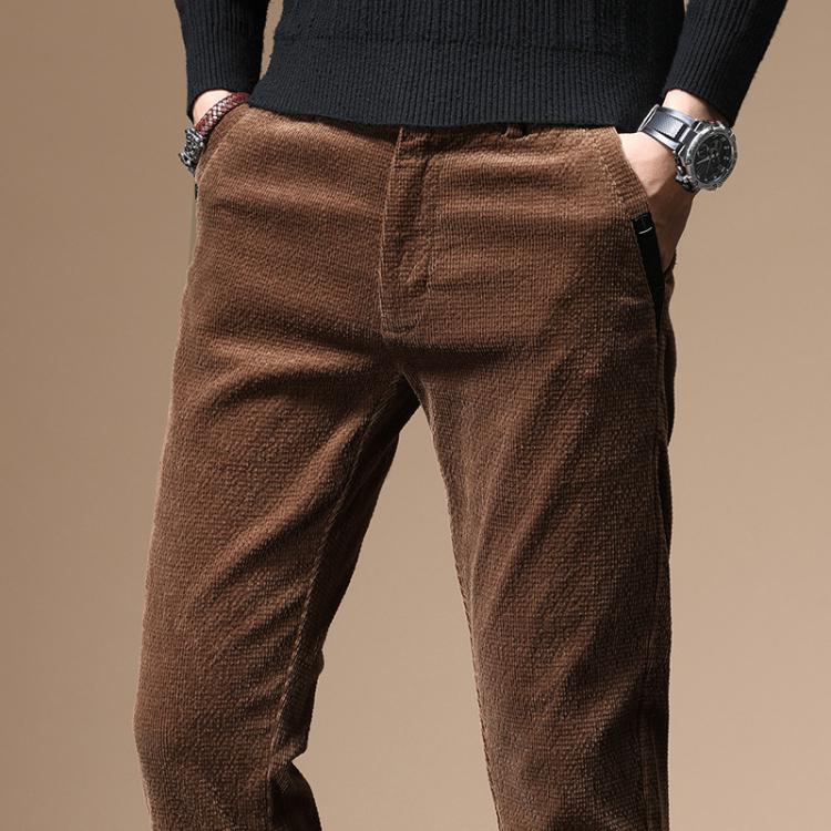 all in one place בגדי גברים High Quality New Autumn and Winter 2021 Male Business Men's Trousers Straight Corduroy Pants Breathable Casual Pants 38
