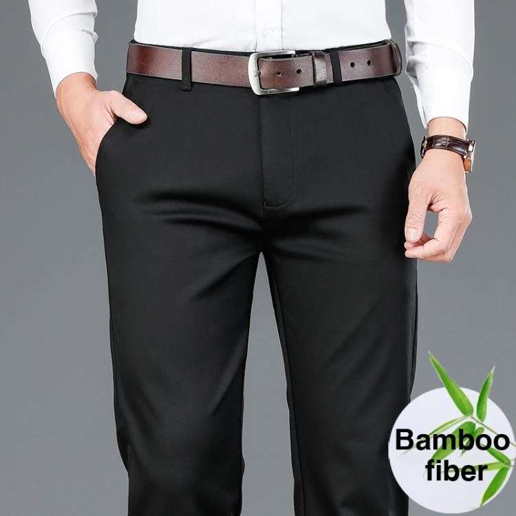 all in one place בגדי גברים 2020 Autumn New Men's Bamboo Fiber Casual Pants Classic Style Business Fashion Khaki Stretch Cotton Trousers Male Brand Cloth