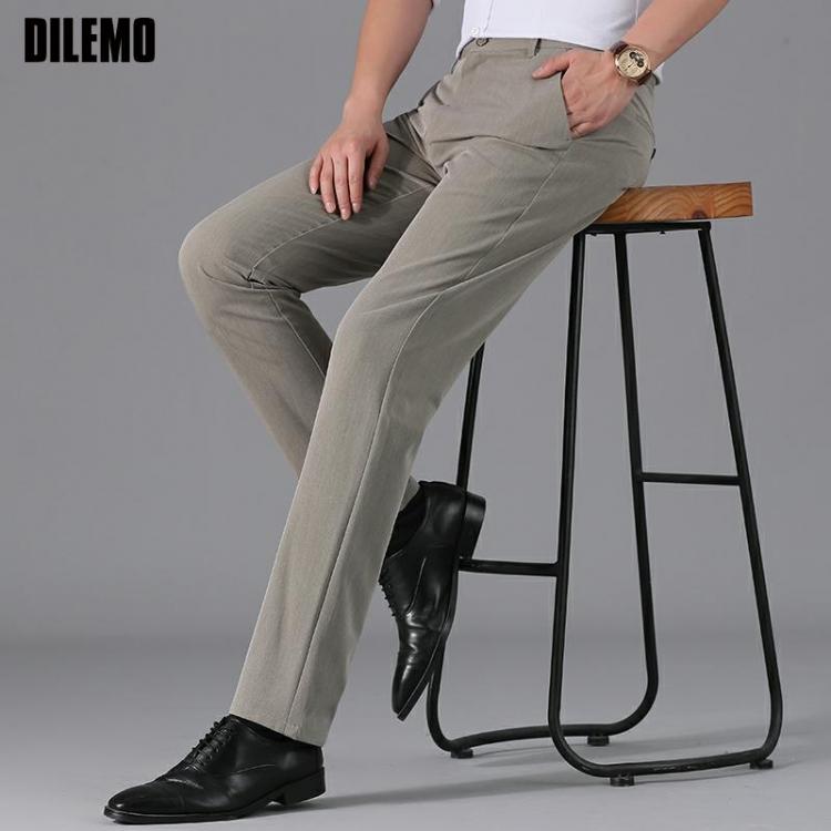 all in one place בגדי גברים New Brand Casual Comfortable Business Men Clothing 2021 Fashion Pant Korean Black Straight Long Dress Top Quality Work Trousers