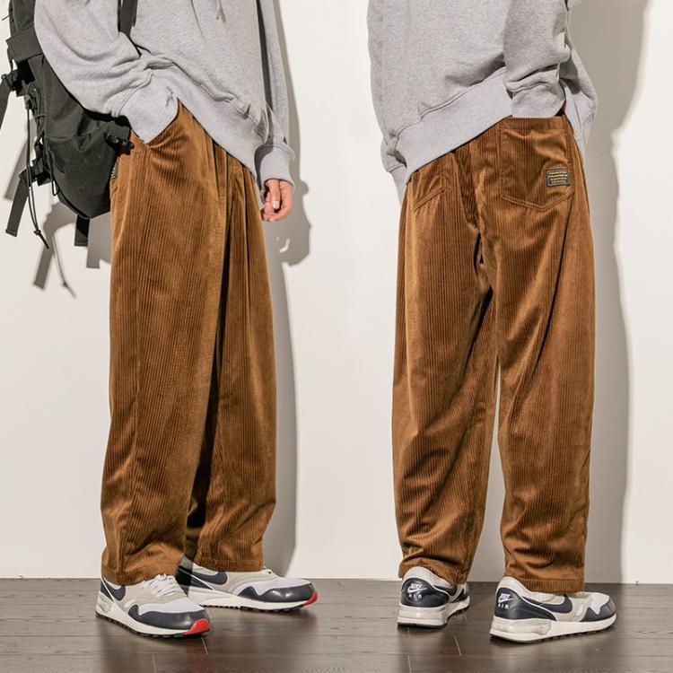all in one place בגדי גברים Corduroy Pants Men Spring Autumn pants casual loose staight trousers mens Elastic waist sport pant male trousers M-5XL