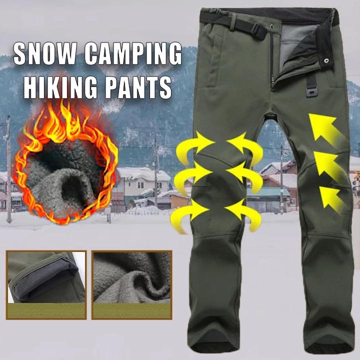all in one place בגדי גברים Men Winter Fleece Warm Pants Male Outdoor Snow Camping Hiking Work Pants Windproof Snowboard Ski Waterproof Breathable Trousers