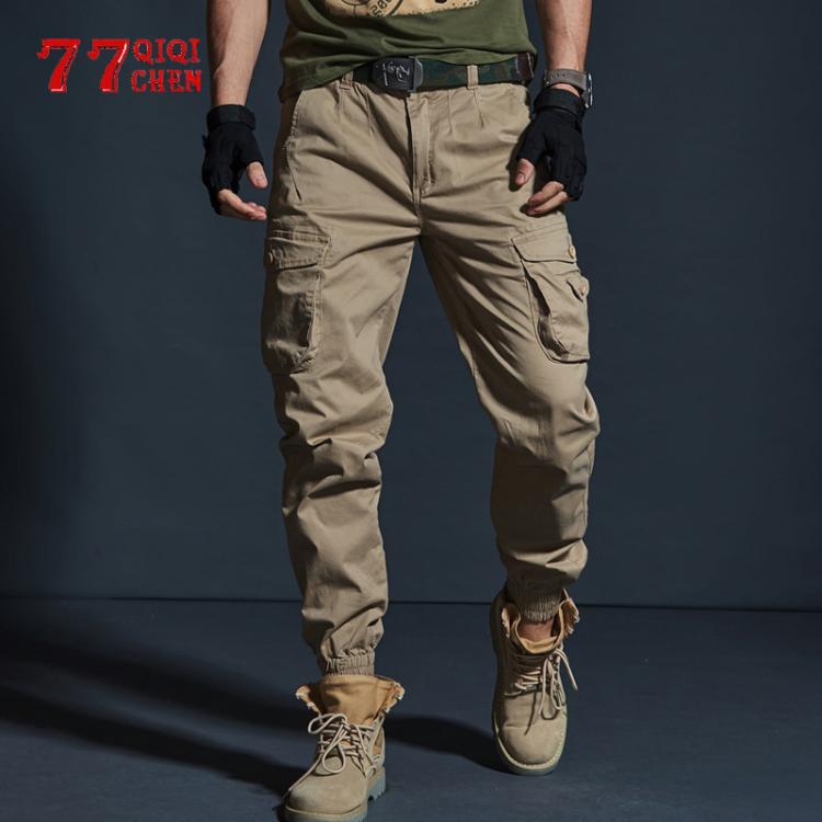 all in one place בגדי גברים Military Tactical Pants Mens Joggers Camouflage Cargo Casual Pants Male 100% Cotton Multi-Pocket Fashions Large size Trousers