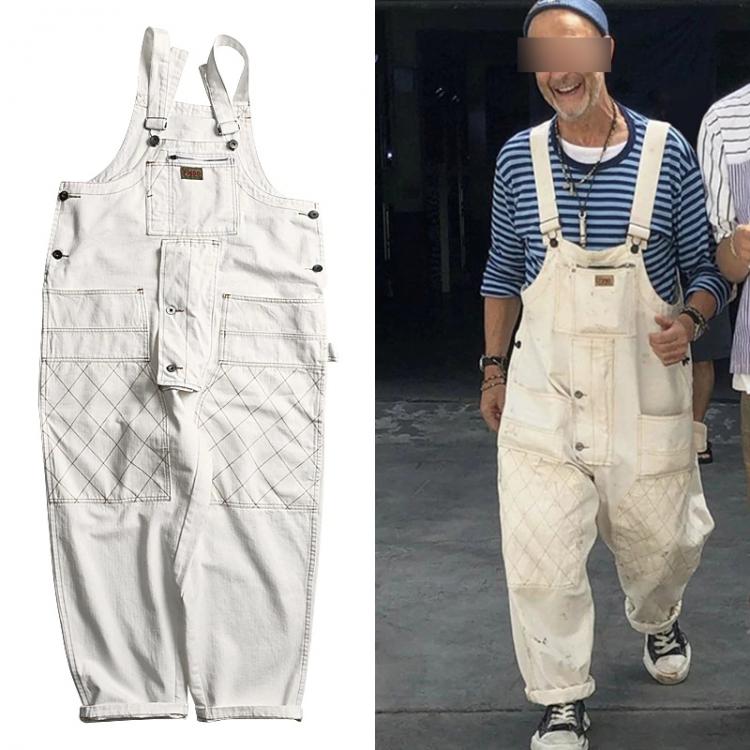 all in one place בגדי גברים Safari Style! Multi-pocket Overalls Men's Baggy Bib Trousers Work Cargo Pants Men's Street Style Casual Overall Men