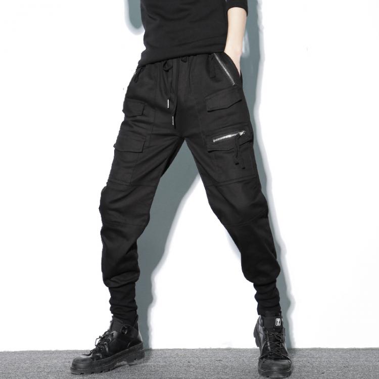 all in one place בגדי גברים Streetwear Joggers Harem Pants Men Cotton Black Zippers Pockets Man Sweatpants Casual Slim Spring Cargo Mens Joggers Pants