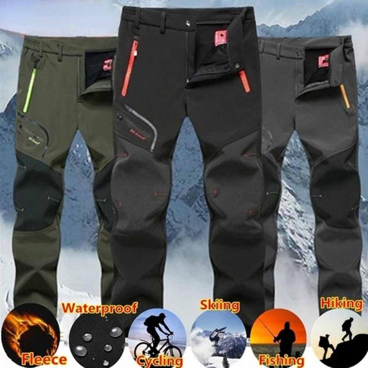 all in one place בגדי גברים Men's waterproof pants winter sports pants camping hiking leisure soft wool warm