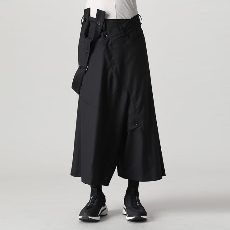 all in one place בגדי גברים Men's Casual Pants Wide Leg Pants Style Dark Department Asymmetric Super Loose Pants Octant Skirt Pants Trendy Men