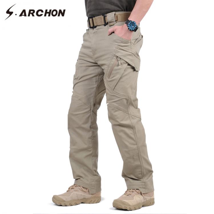 all in one place בגדי גברים IX9 97% Cotton Men Military Tactical Cargo Pants Men SWAT Combat Army Trousers Male Casual Many Pockets Stretch Cotton Pants