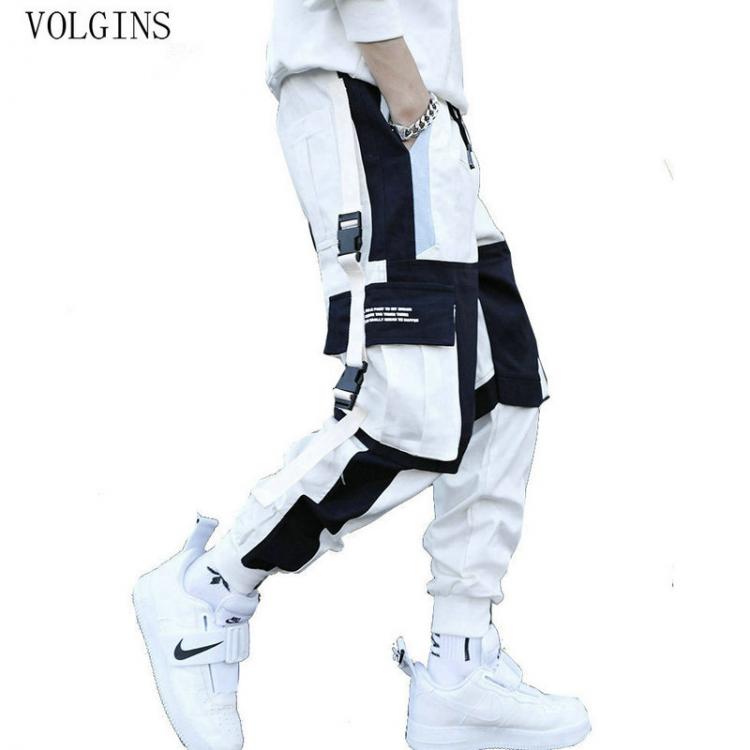 all in one place בגדי גברים Streetwear Men's Multi Pockets Cargo Harem Pants Hip Hop Casual Male Track Pants Joggers Trousers Fashion Harajuku Men Pants