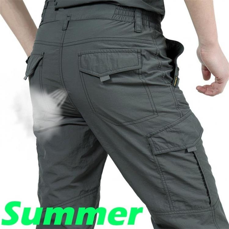all in one place בגדי גברים Summer Men's Tactical Cargo Pants Thin Military Long Trousers Men Breathable Waterproof Quick Dry Casual Pants Mens Outdoor
