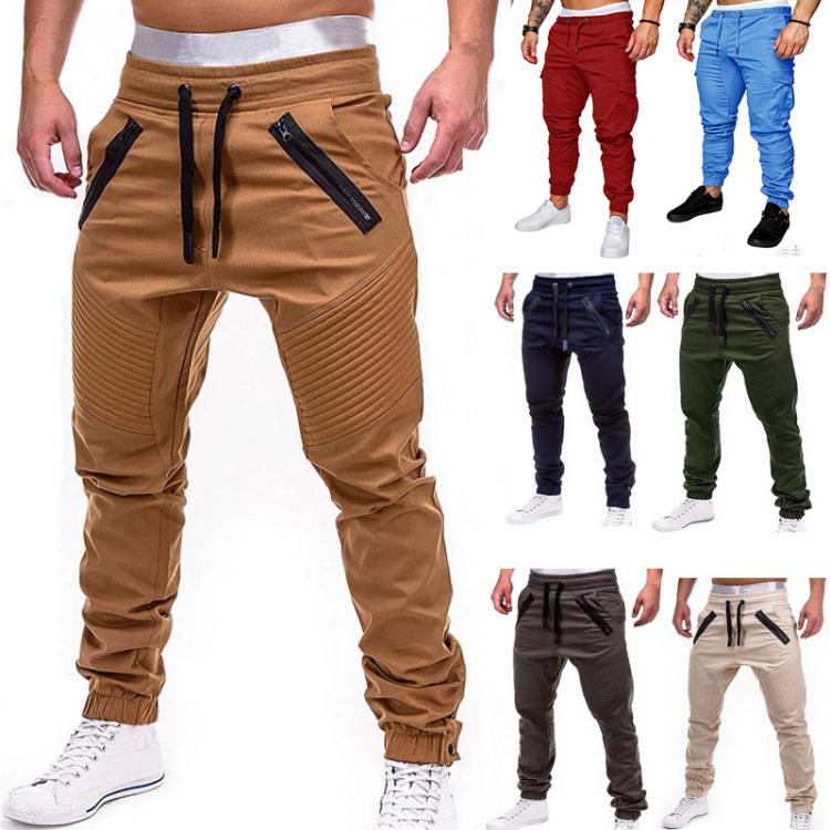 all in one place בגדי גברים Men Casual Joggers Pants Solid Thin Cargo Sweatpants Male Multi-pocket Trousers New Mens Sportswear Hip Hop Harem Pencil Pants