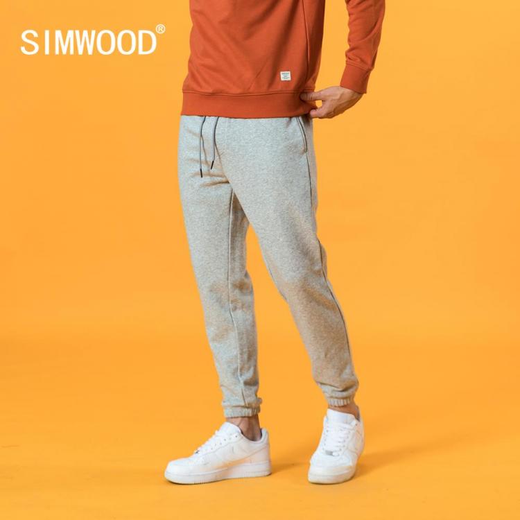 all in one place בגדי גברים SIMWOOD 2021 Autumn New Sweatpants Causal Comfortable Jogger Trousers Plus Size Back Pockets Drawstring Plus Size Pants SJ131038