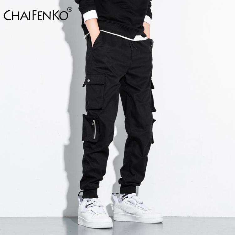 all in one place בגדי גברים CHAIFENKO Hip Hop Cargo Pants Men Fashion Harajuku Harem Pant Streetwear Casual Joggers Multi-Pocket Tie feet Men Pant M-8XL
