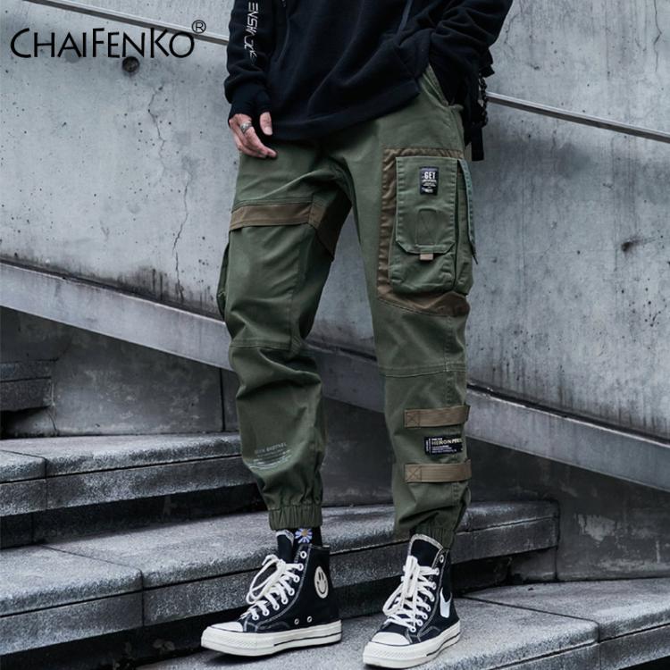 all in one place בגדי גברים CHAIFENKO Hip Hop Cargo Pants Men Fashion Harajuku Black Harem Pant Streetwear Joggers Sweatpant Multi-Pocket Casual Mens Pants