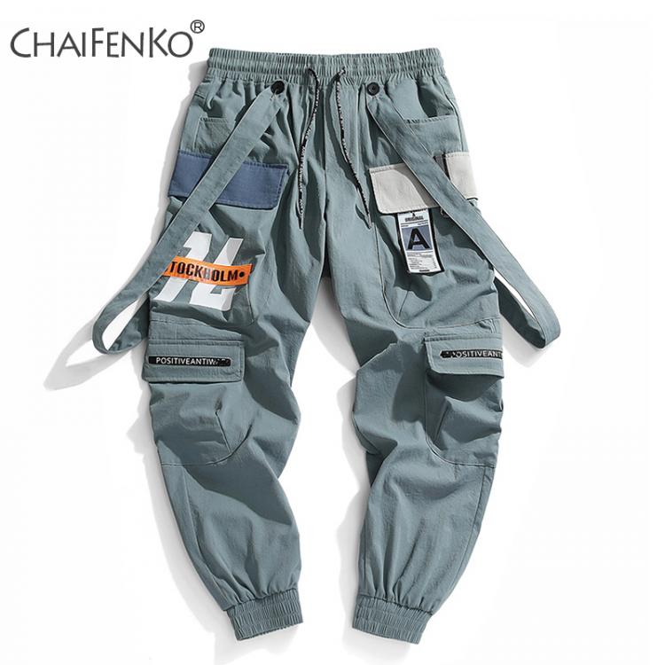 all in one place בגדי גברים CHAIFENKO 2021 New Hot Jogger Leisure Sports Trousers Men Hip Hop Streetwear Beam Foot Cargo Pants Fashion Printing Men Pants