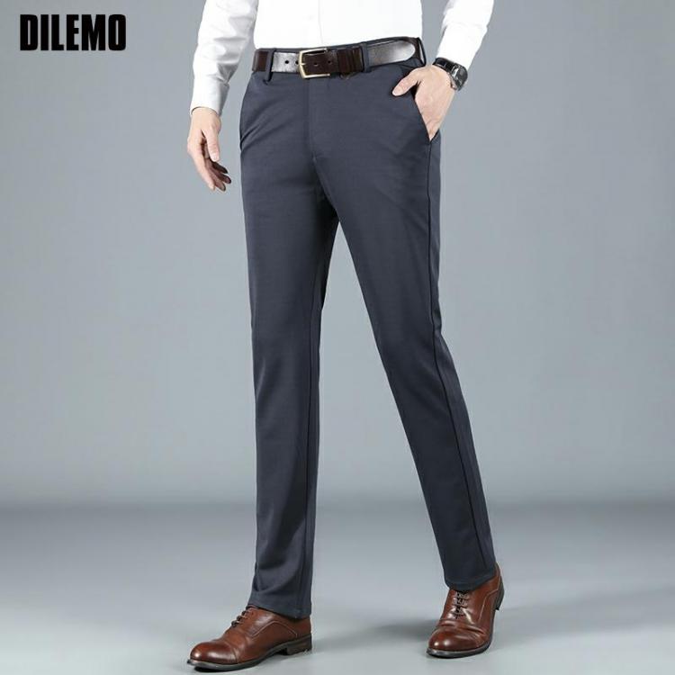 all in one place בגדי גברים Wrinkle Free Non-ironing New Brand Casual Comfortable Korean Men Clothing 2021 Fashion Pant Business Long Trousers Men Clothing