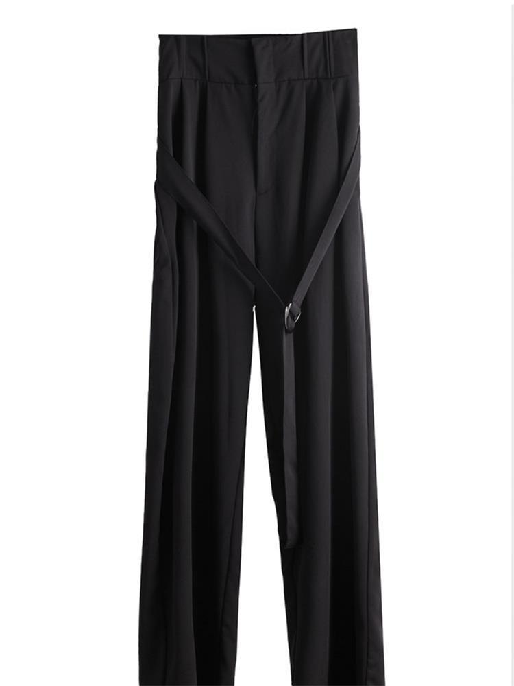 all in one place בגדי גברים Trendy men's wide leg pants high waist 2020 spring and summer new loose straight tube casual slim versatile pants fashion