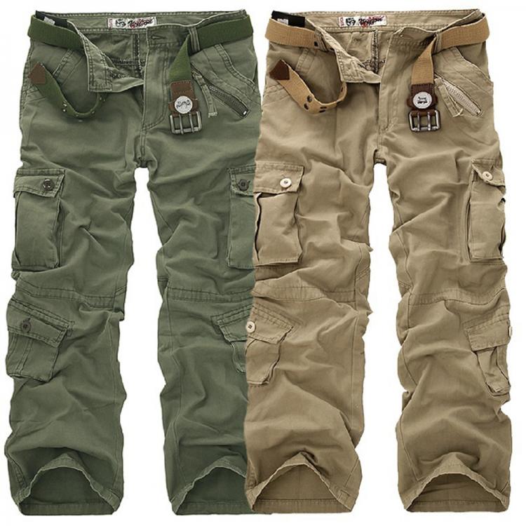 all in one place בגדי גברים Winter Camouflage Pants Men New Male Casual Trousers Fitness Mens Solid Multi-pocket Sweatpants Bodybuilding Thick Tooling
