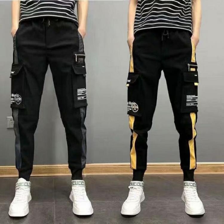all in one place בגדי גברים Spring Tooling Pants Male Korean Version Loose Trend Thin Section Waist Slimming Trendy Casual Streetwear Trousers Cargo Pants