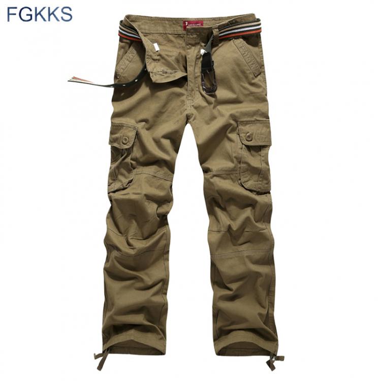 all in one place בגדי גברים FGKKS 2021 New Arrival Mens Cargo Pants High Quality Spring Fashion Joggers Men Clothing Cotton Trousers Camouflage Pants Male