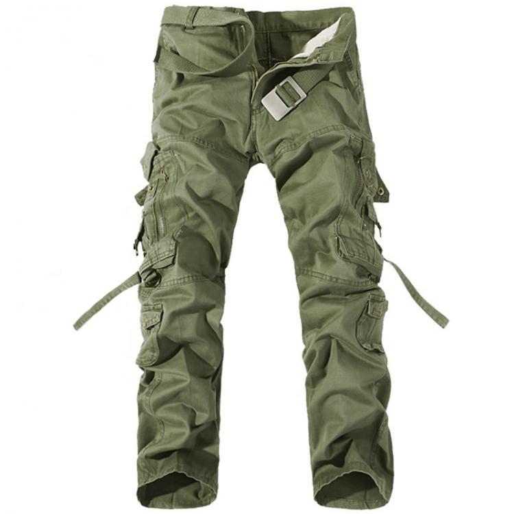 all in one place בגדי גברים Men Cargo Pants Mens Casual Cotton Trousers Solid Men's Military Pants Overalls Multi Pockets Decoration Plus Size Without Be