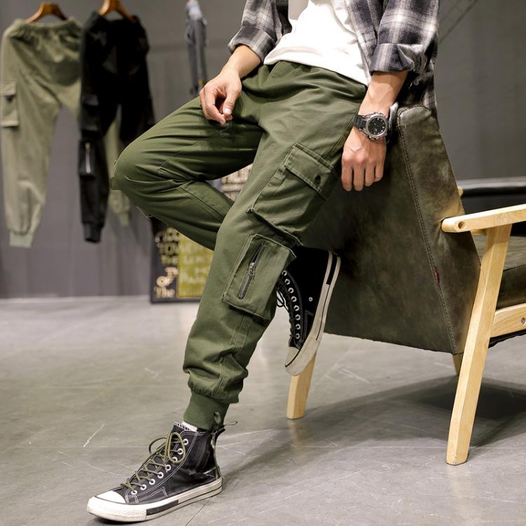 all in one place בגדי גברים Plus Size Multi-Pockets Cargo Pants Men Streetwear Baggy Jogger Pants Ankle-Length Harem Pants 6XL 7XL 8XL