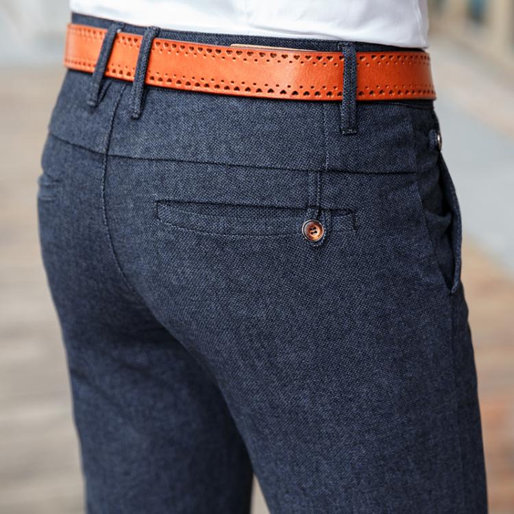 all in one place בגדי גברים 2020 Autumn New Classic Style Men's Casual Pants Business Fashion Black Blue Elastic Regular Fit Brand Trousers Male