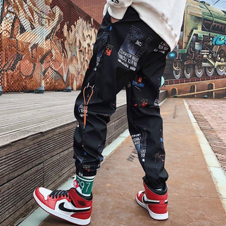 all in one place בגדי גברים Hip hop Pants Men Loose Joggers Pants with Print Streetwear Harem Pants Clothes Ankle length Trousers Harajuku Sport Casual