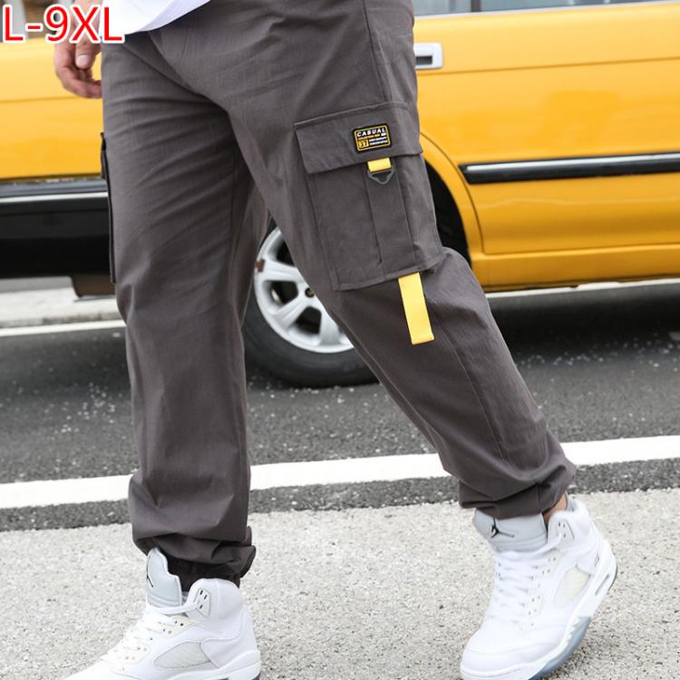 all in one place בגדי גברים Joggers Men Pants Stretch Loose Hip Hop Harem Cargo Plus Size 7XL 8XL 9XL Summer Autumn Teenager Winter Fleece Students Trousers