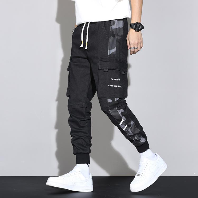 all in one place בגדי גברים Spring Summer Multi-Pockets Camouflage Patchwork Men's Fashion Cargo Jogger Pants Streetwear Casual Trousers