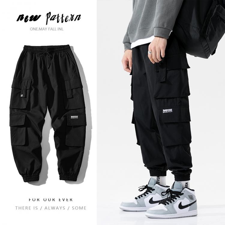 all in one place בגדי גברים Streetwear Black Mens Harem Joggers Pants Men Cargo Pants 2021 Hip Hop Casual Pockets Sweatpants Male Oversized Fashion Trousers