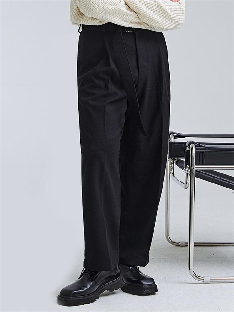 all in one place בגדי גברים Men's suit pants new trend hip hop business large loose casual pants wide leg pants personalized straight men's pants