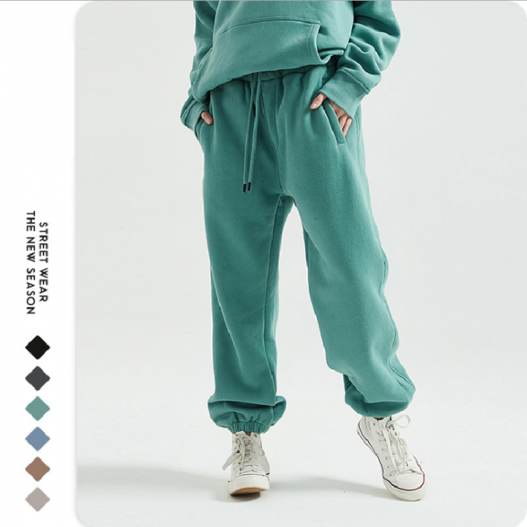 all in one place בגדי גברים Men Winter Sportswear Track Knitted Fleece Casual Sweatshirt Solid Harlem Pants Drawstring Thicker Joggers Sweatpants Hot Brand