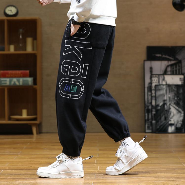 all in one place בגדי גברים Spring Autumn Fashion Letter Harem Pants Men Hip Hop Streetwear Black Grey Loose Sweatpants Men Joggers Plus Size Baggy Trousers