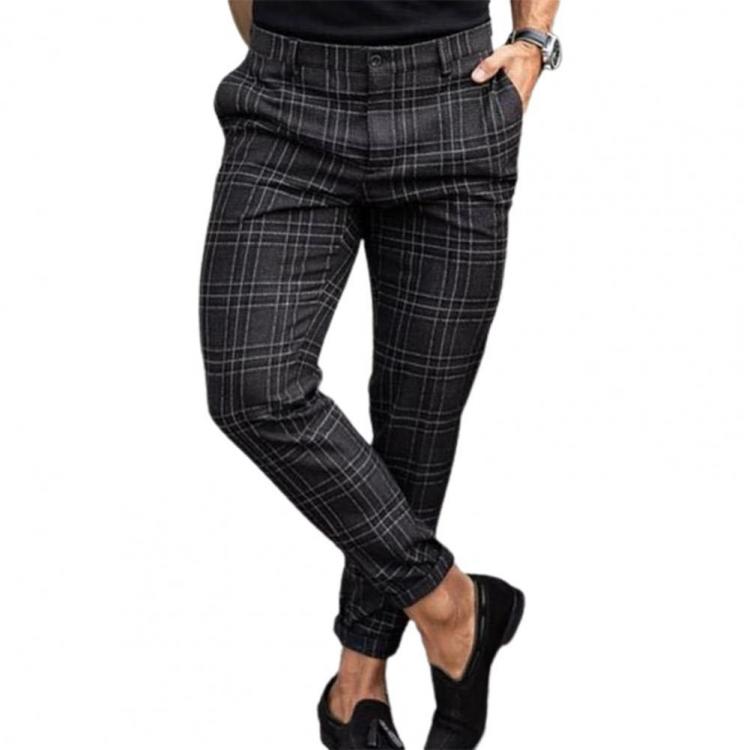 all in one place בגדי גברים Pant Plaid Printed Fashionable Men Full Length Trouser for Leisure Time Men Casual Pants Summer Cargo Pants Casual long Pants
