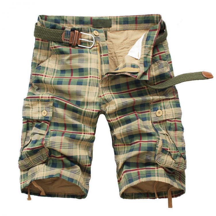 all in one place בגדי גברים Men Shorts 2021 Fashion Plaid Beach Shorts Mens Casual Camo Camouflage Shorts Military Short Pants Male Bermuda Cargo Overalls