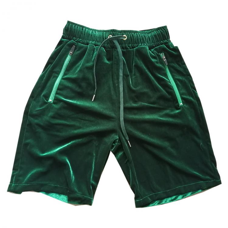 all in one place בגדי גברים Farm4Far Men velvet Velour Hip Hop High Street Gym Sport Shorts