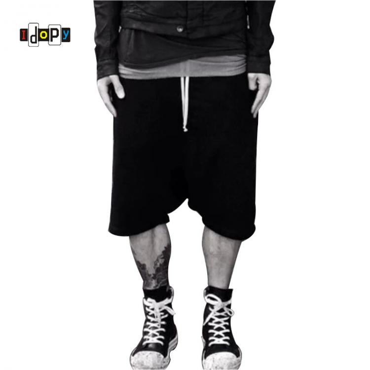 all in one place בגדי גברים Highstreet Summer Mens Drop Crotch Shorts Baggy Loose Drawstring Hip Hop Black Urban Clothes Joggers Harem Pants For Male