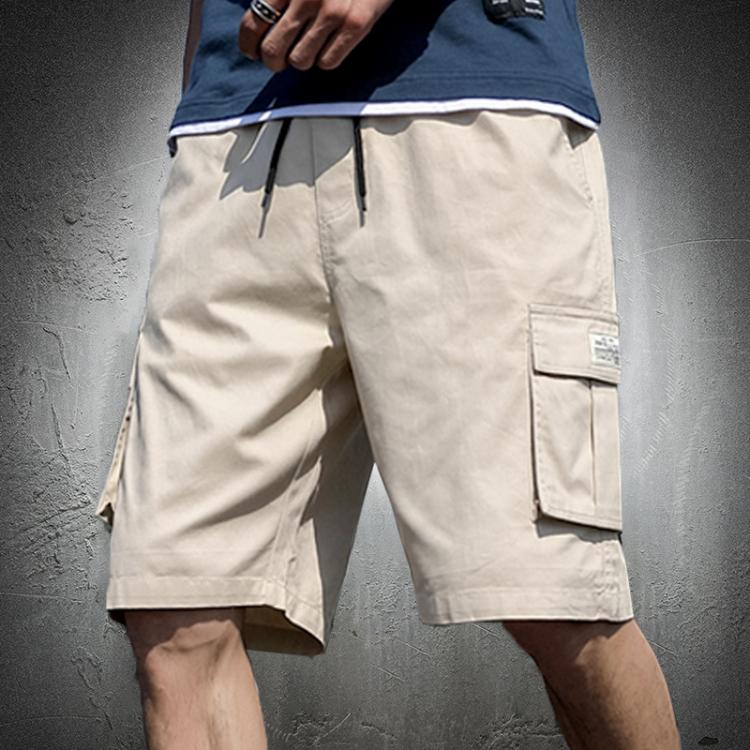 all in one place בגדי גברים Mens Shorts Summer Cargo Shorts Fashion Knee Length Drawstring Men Shorts Cotton Khaki Work Bermudas Masculina Plus Size 7XL