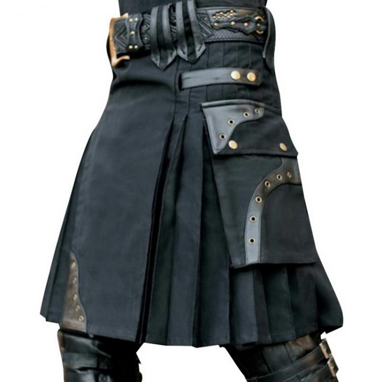 all in one place בגדי גברים 2020 New Scottish Mens Kilt Traditional Skirt Metal Classic Retro Traditional Personality Kilts Check Pattern Skirts