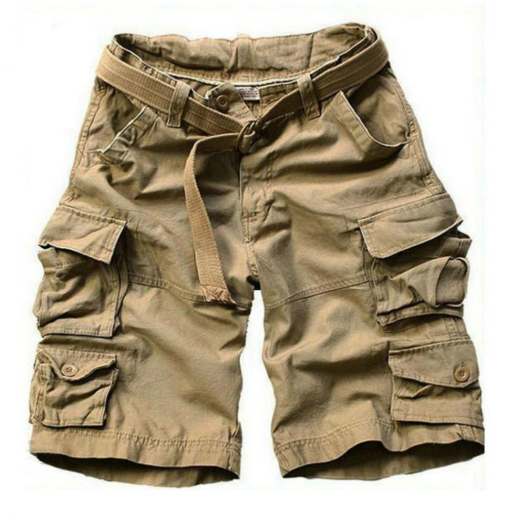 all in one place בגדי גברים 2021 New Summer Multi-pocket Camouflage Mens Shorts Casual Loose Camo Knee-length Mens Cargo Shorts With Belt S-3XL