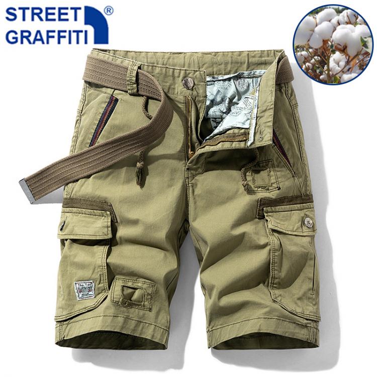 all in one place בגדי גברים 2021 Men Summer New Tactical Cotton Cargo Shorts Men Casual Breeches Bermuda Shorts Men Fashion Pants Camouflage Beach Shorts