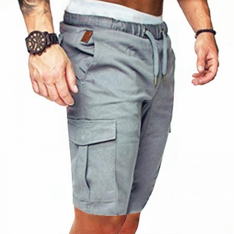 all in one place בגדי גברים Shorts Men Cotton Bermuda Male Summer Military Style Straight Work Pocket Lace Up Short Trousers Casual Vintage Shorts