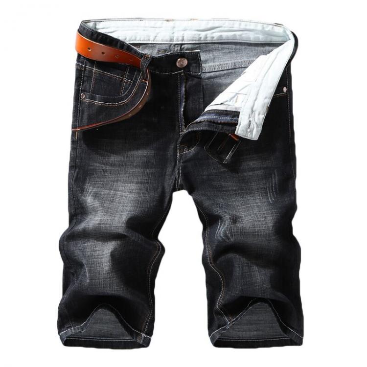 all in one place בגדי גברים Men Denim Shorts 2020 Summer New Style Thin Section Elastic Force Slim Fit Short Jeans Male Brand Clothing Black Blue
