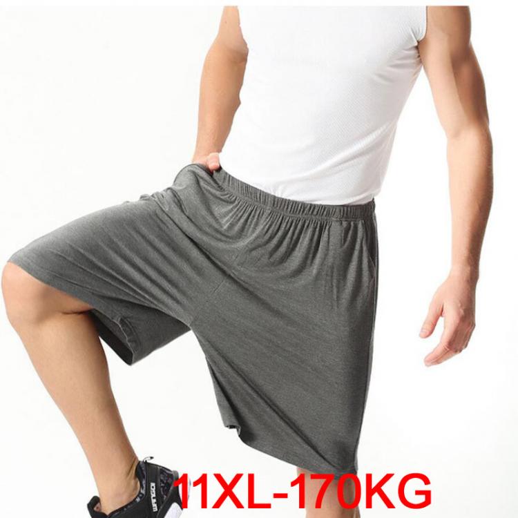 all in one place בגדי גברים plus size big 9XL 10XL 11XL men Shorts Modal cotton summer soft Comfortable navy blue Elastic waist loose shorts thin Breathable